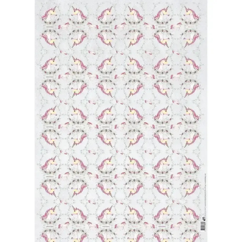 Gift Wrap Happy Birthday Unicorns Gift Wrap