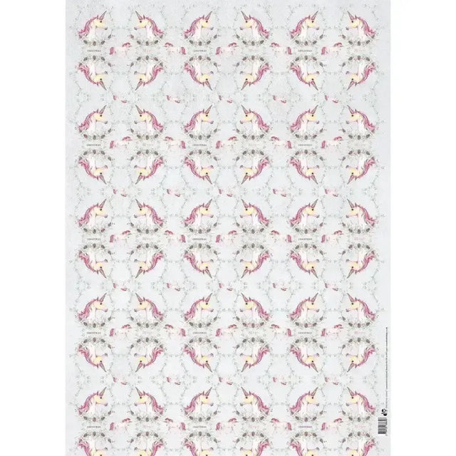Gift Wrap Happy Birthday Unicorns Gift Wrap