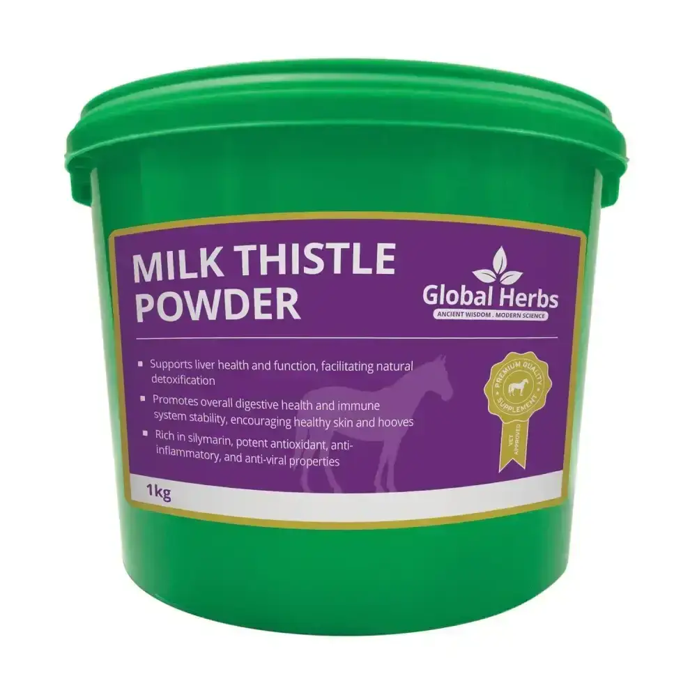 Global Herbs Milk Thistle Powder 1kg Horse Supplements