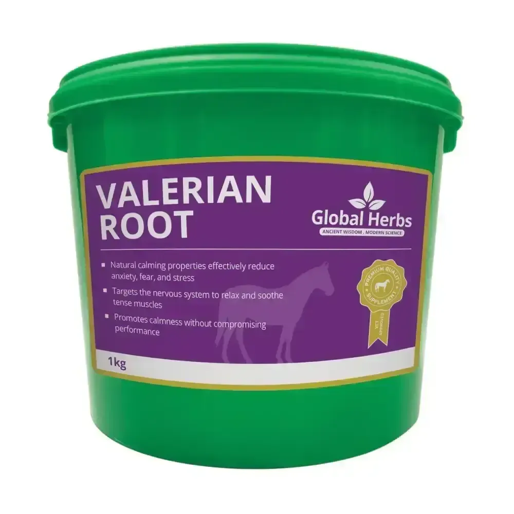 Global Herbs Valerian Root 1kg Calmers For Horses