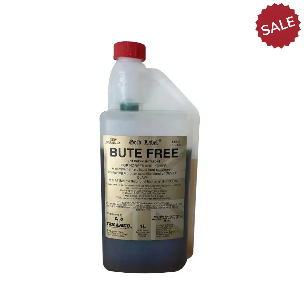 Gold Label Bute Free 1 Litre Horse Supplements