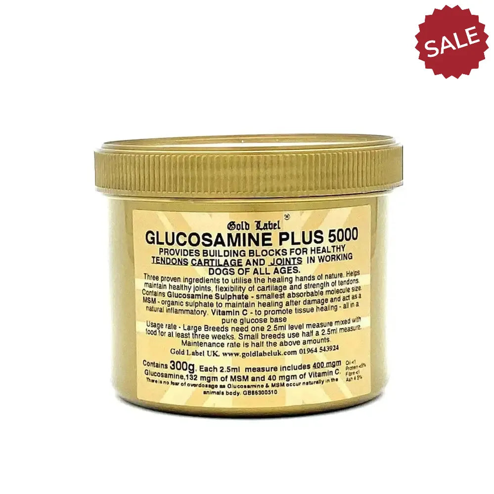 Gold Label Canine Glucosamine Plus 5000 Dog Supplements