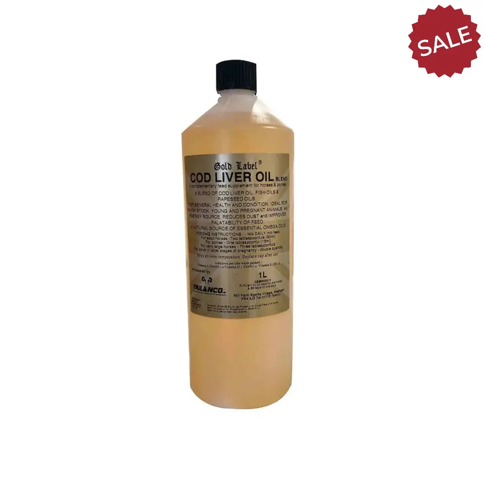Gold Label Cod Liver Oil For Horses 1 Litre Horse Supplements