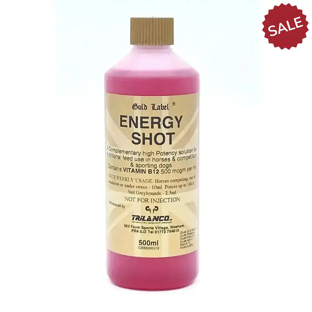 Gold Label Energy Shot 20 ml syringe x 3 Pack Horse Supplements
