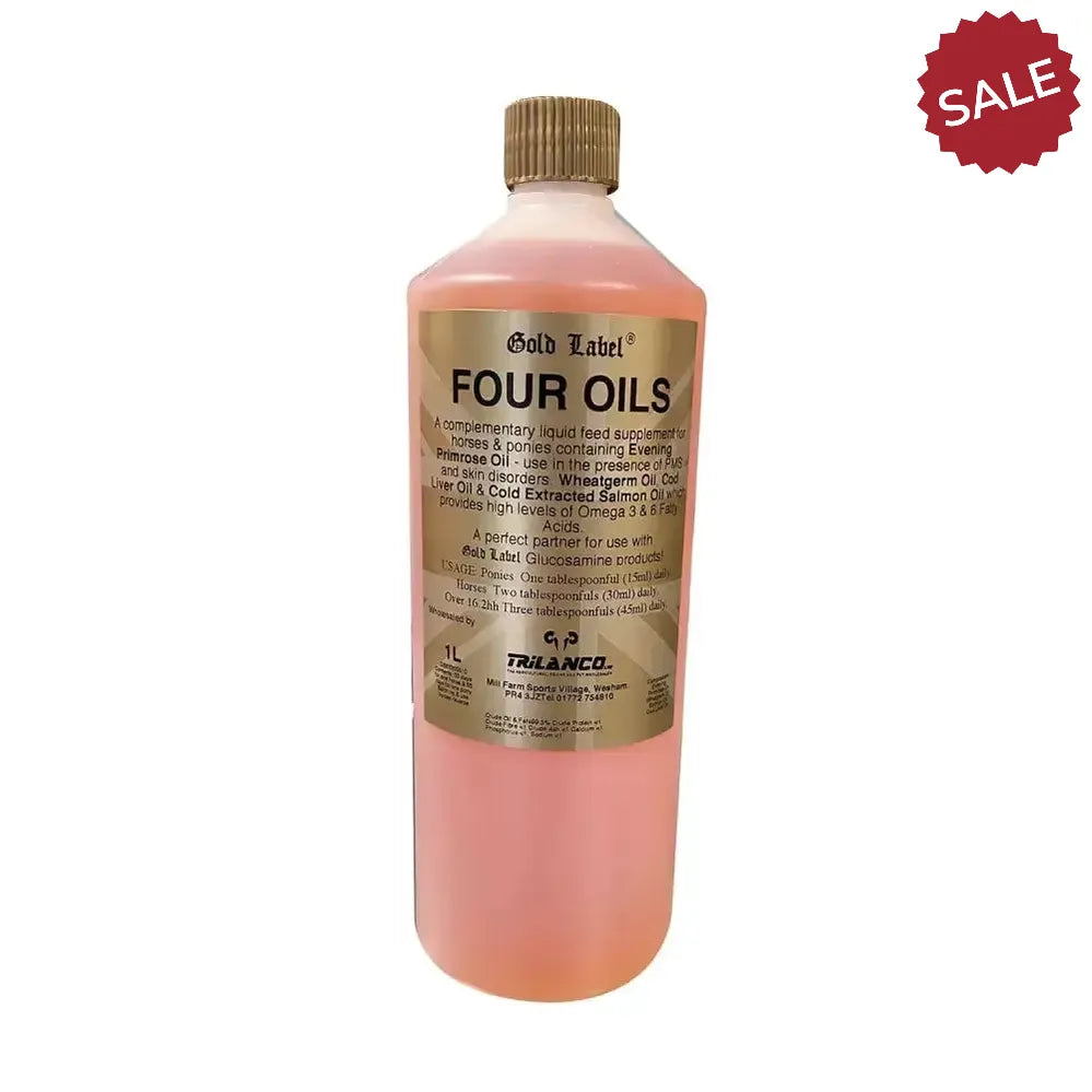 Gold Label Four Oils 1 Litre Horse Supplements