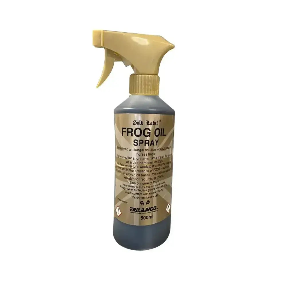 Gold label frog oil spray 500ml bottle with gold trigger nozzle strong anti-fungal solution for skin care