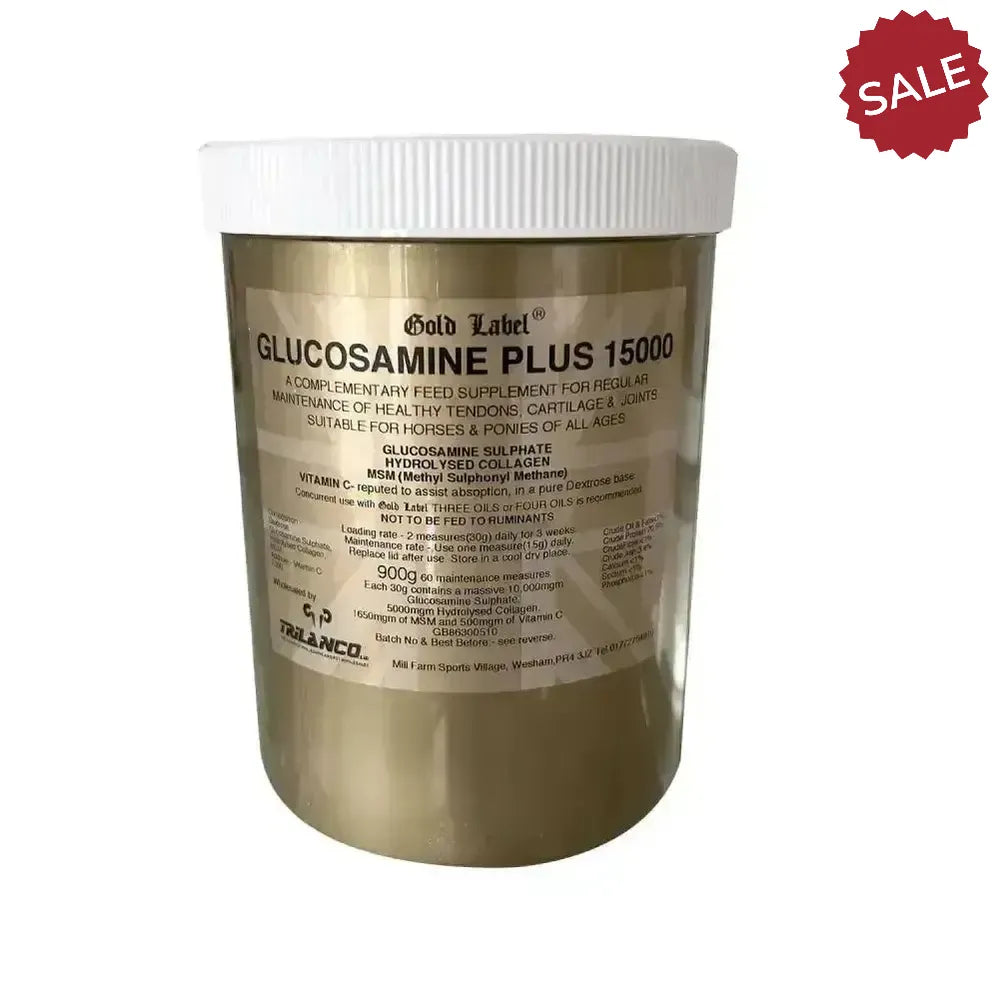 Gold Label Glucosamine Plus 15000 900g Horse Supplements