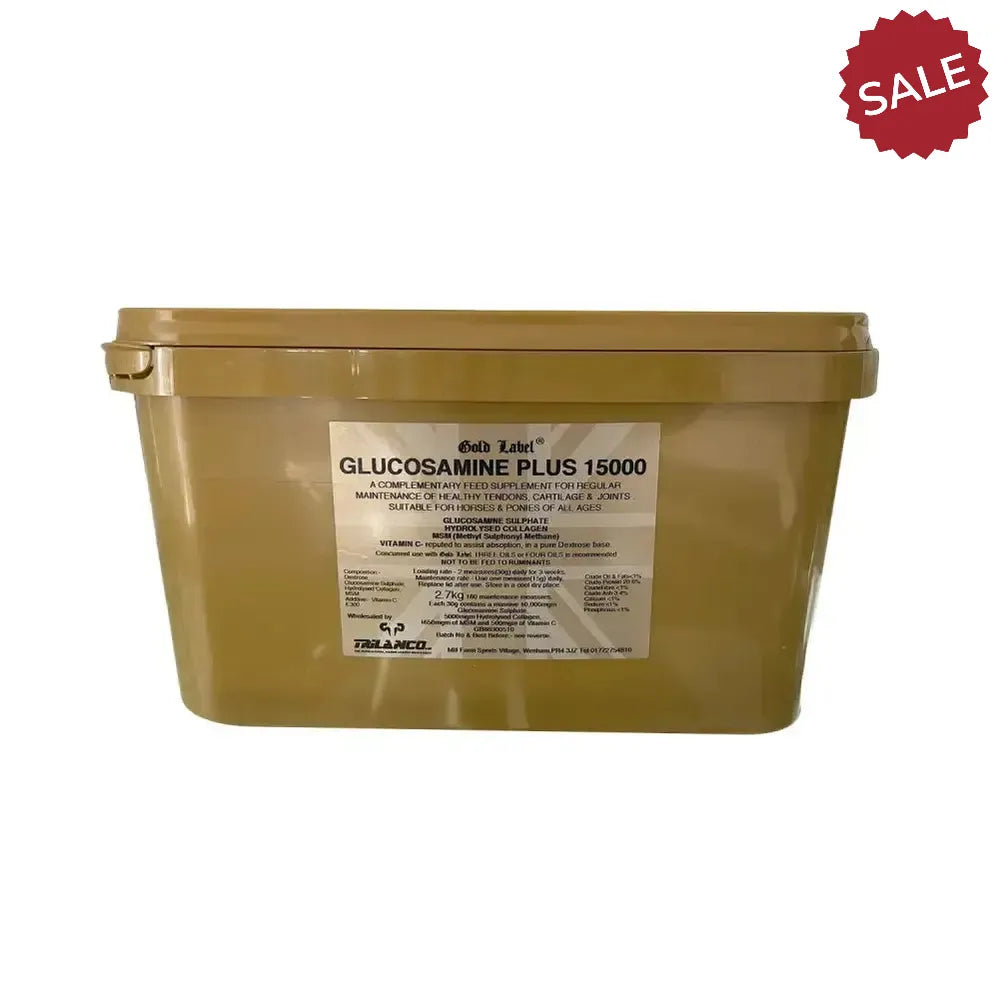 Gold Label Glucosamine Plus 15000 900g Horse Supplements