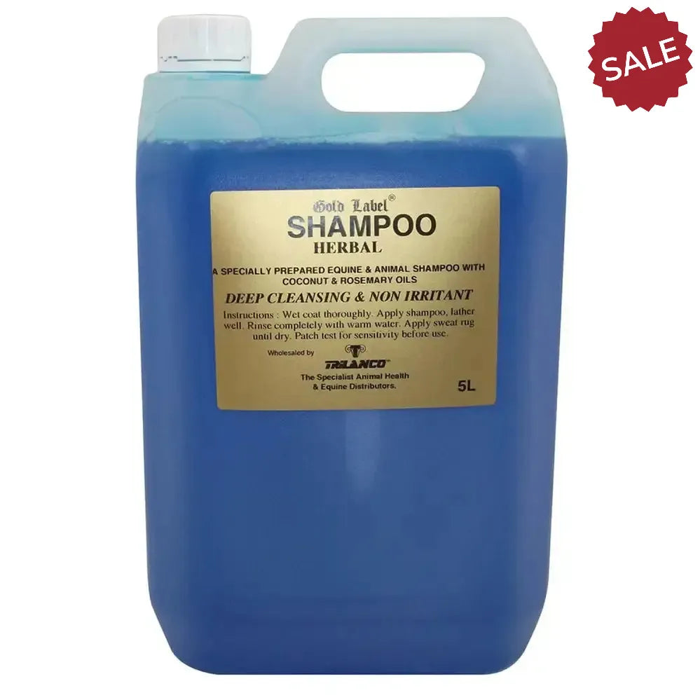 Gold Label Herbal Shampoo 5 Litre Horse Shampoos