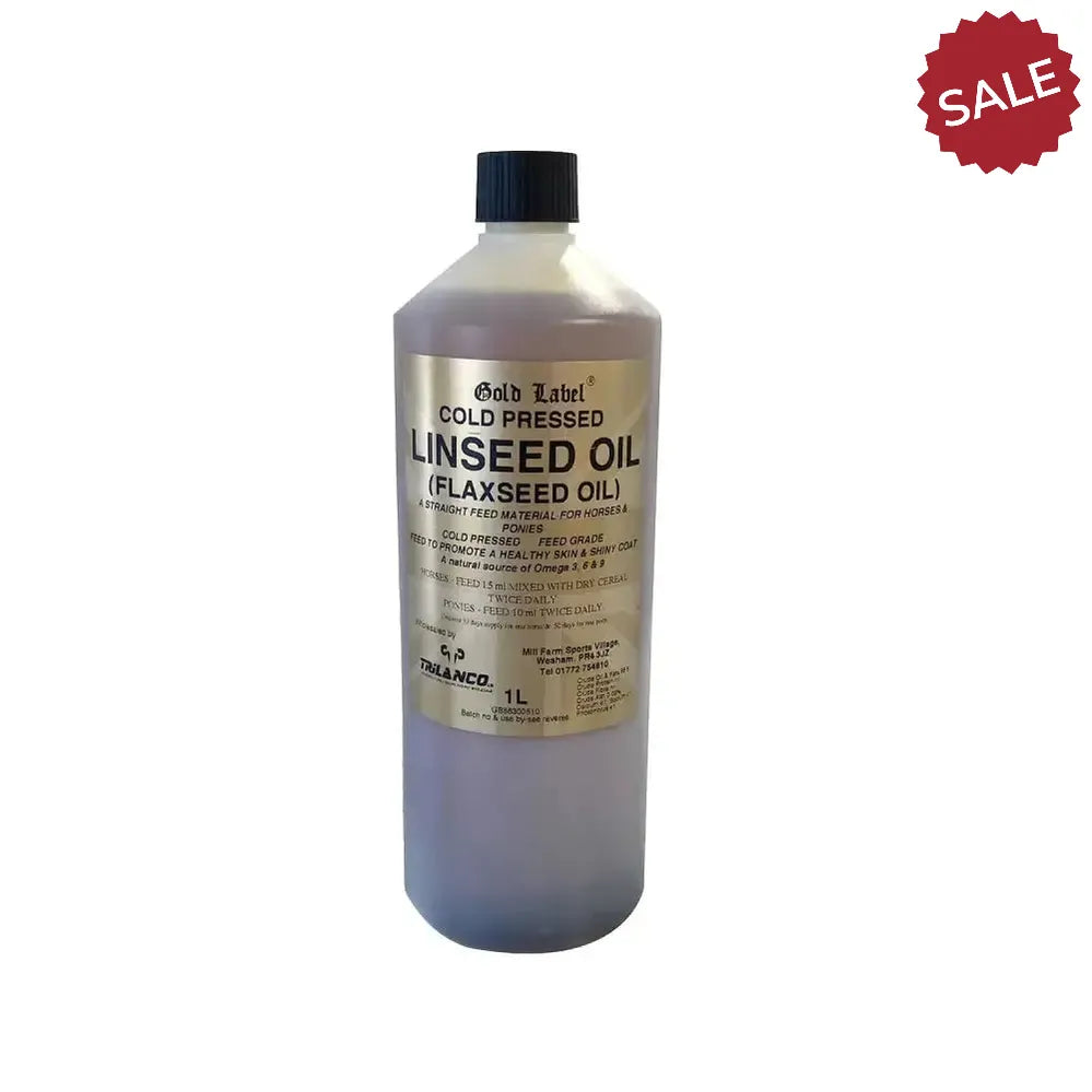 Gold Label Linseed Oil 1 Litre Horse Supplements