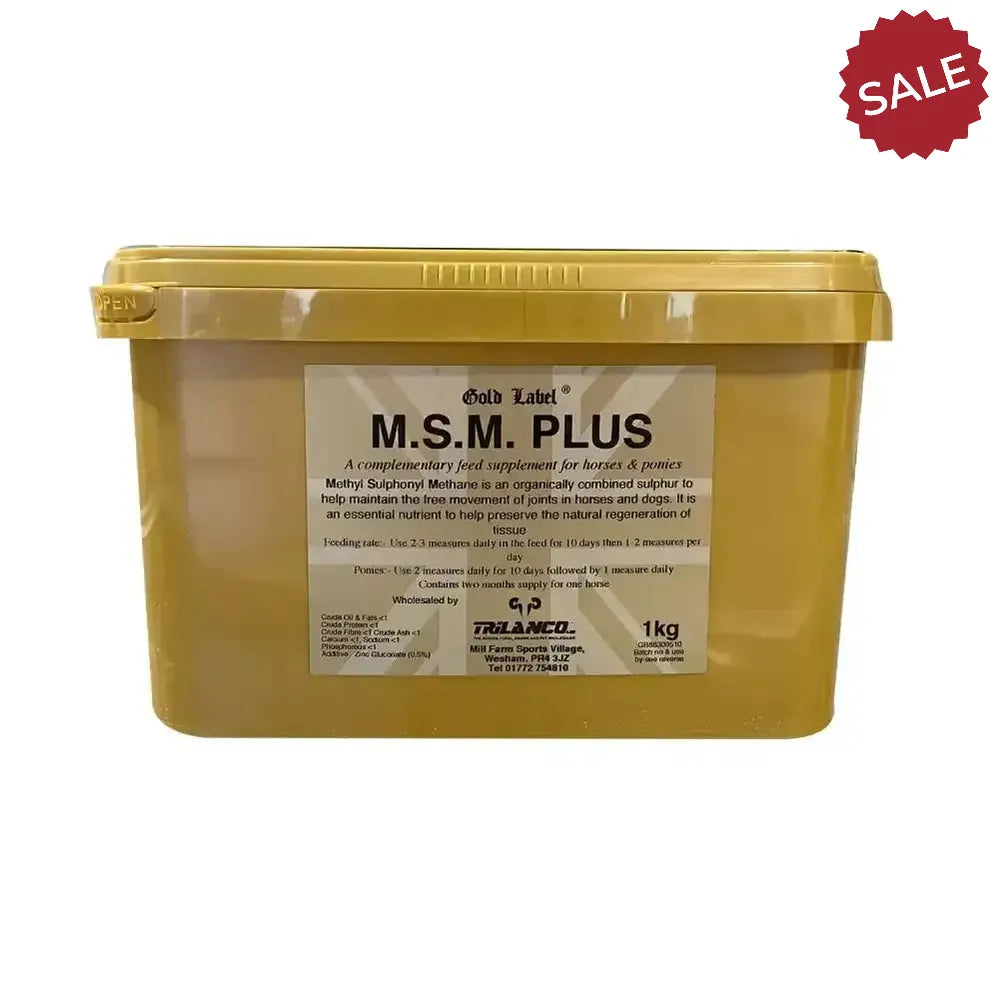 Gold Label M.S.M. Plus 500g Horse Supplements