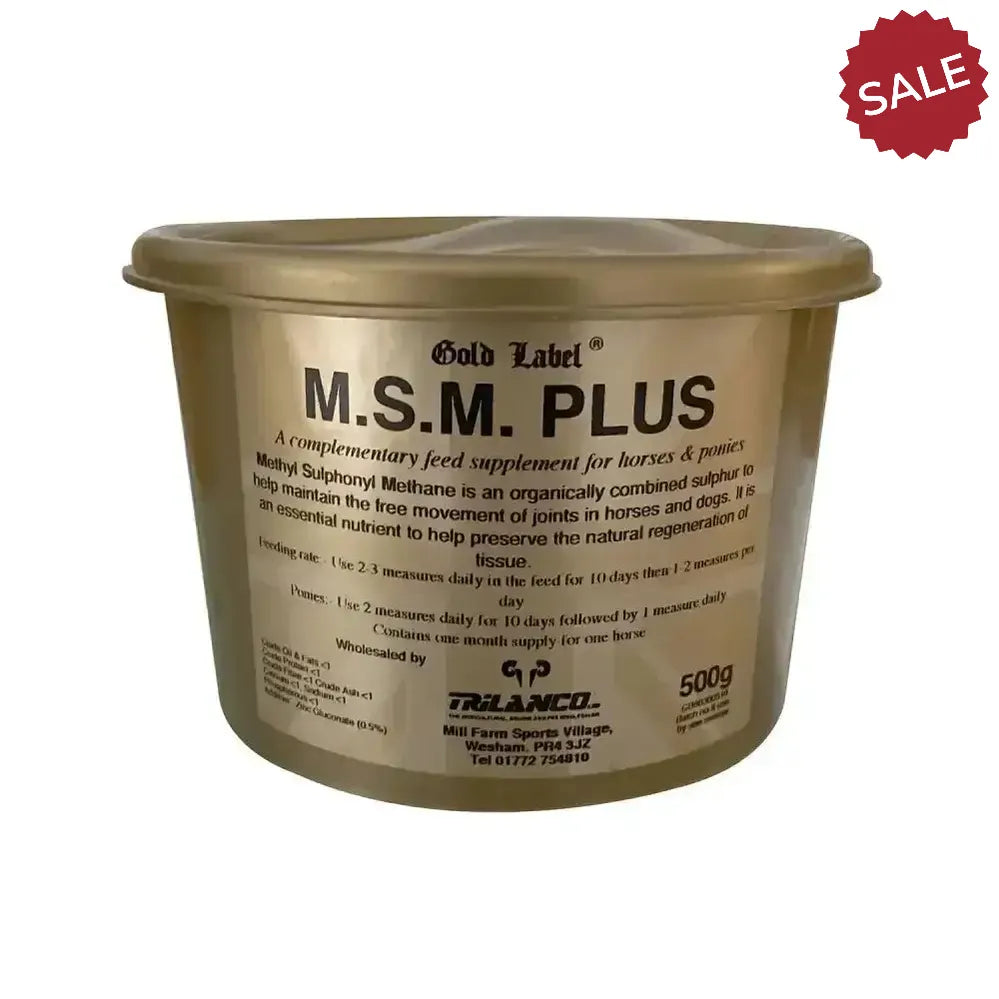 Gold Label M.S.M. Plus 500g Horse Supplements