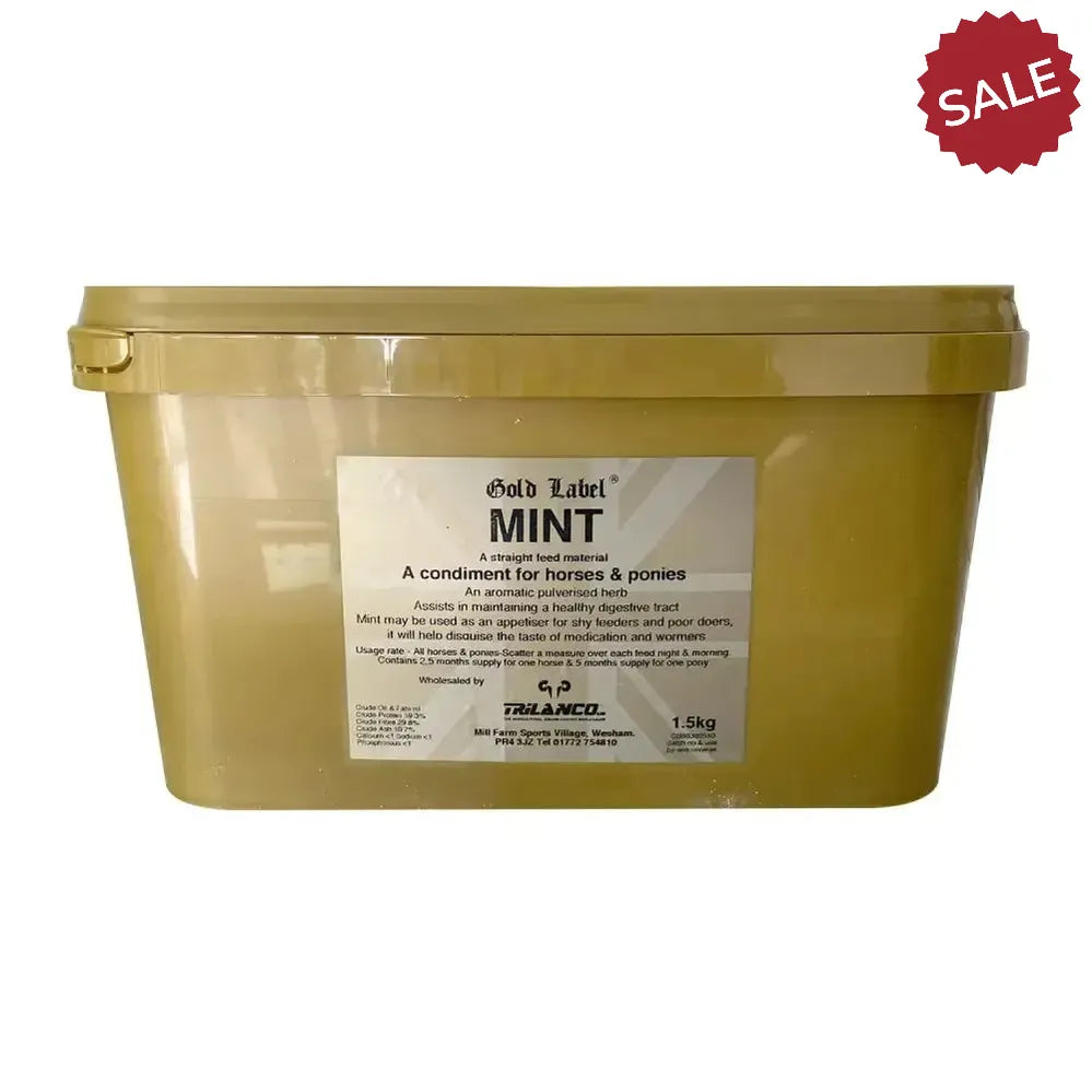 Gold Label Mint 600g Horse Supplements