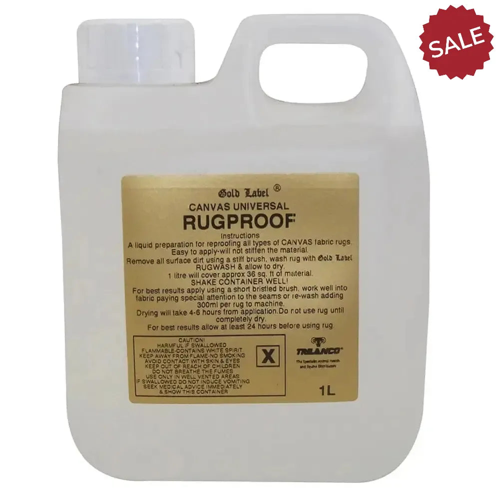 Gold Label Rugproof For Canvas Horse Rug Treatments