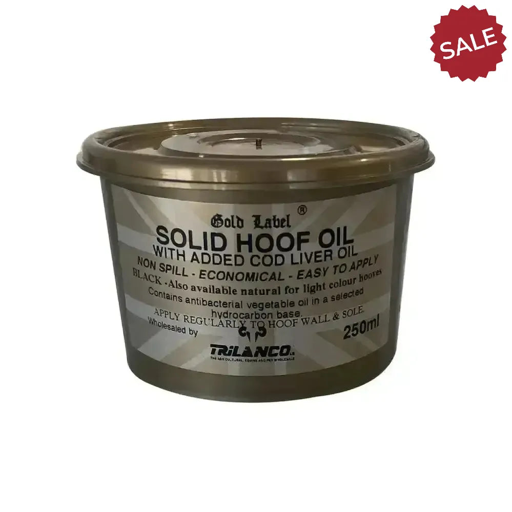 Gold Label Solid Hoof Oil Black 250 ml Hoof Oil
