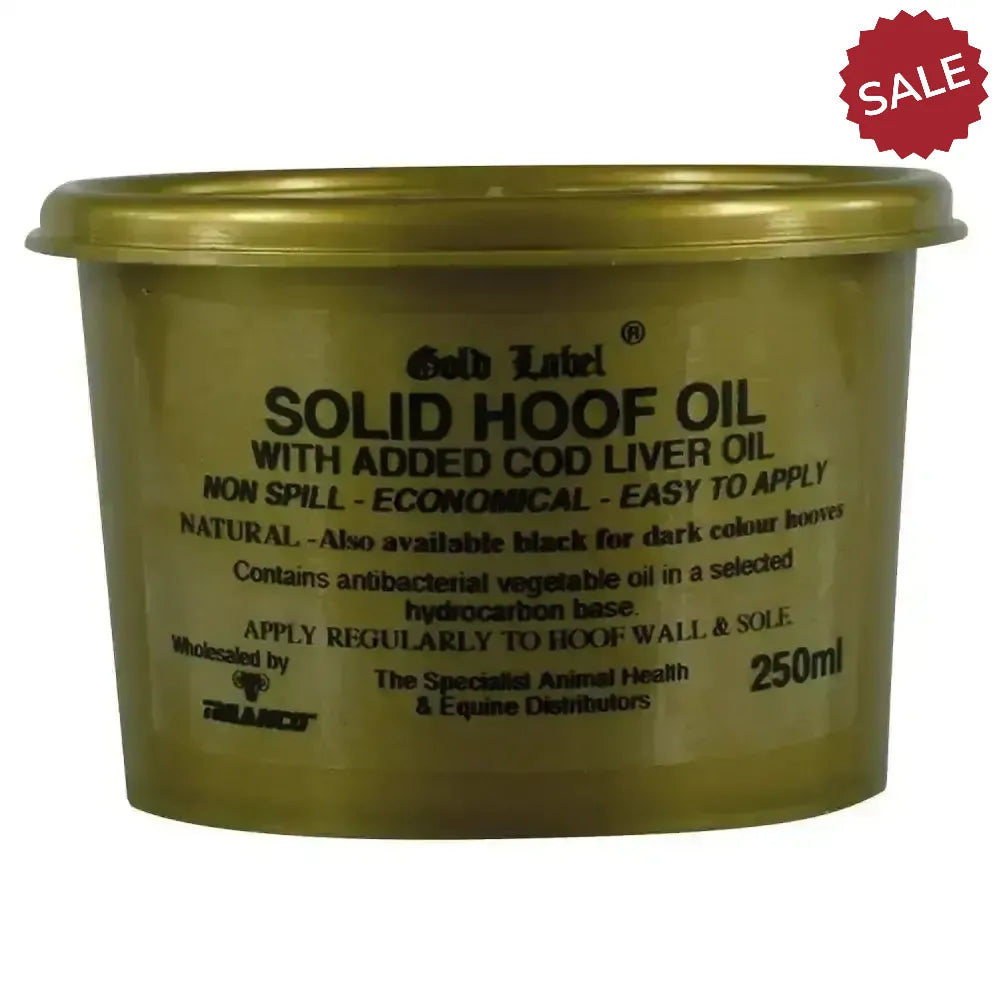 Gold Label Solid Hoof Oil Natural 250 ml Hoof Oil