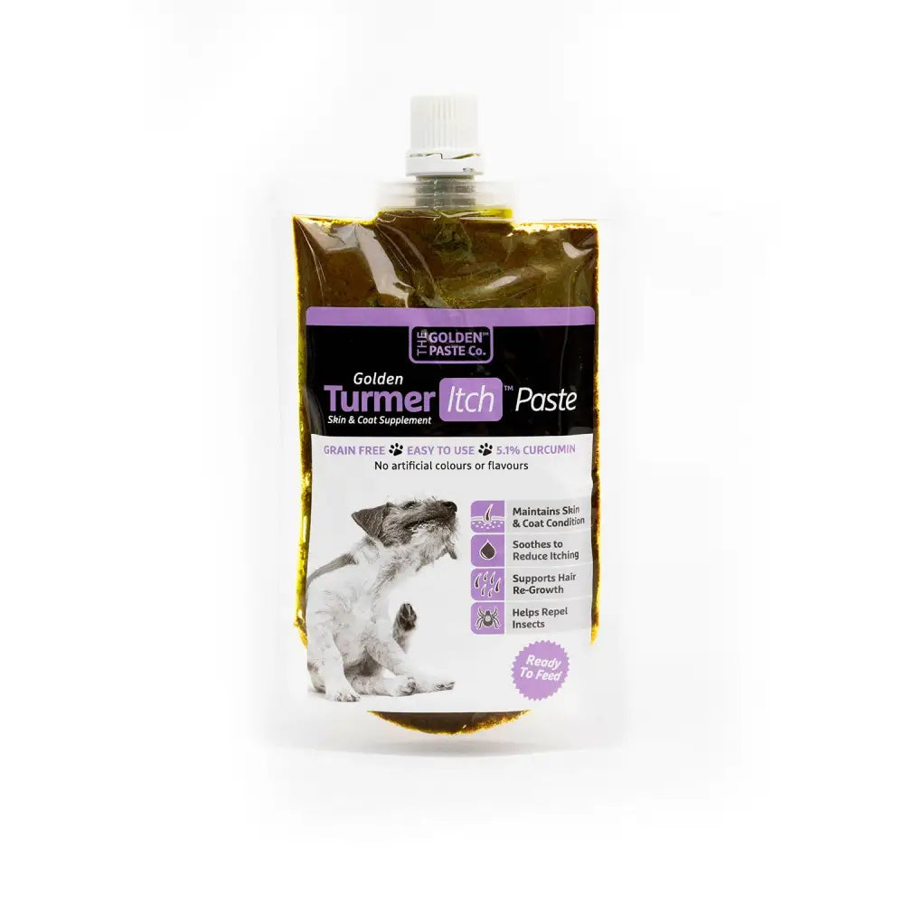 Golden paste company turmeric paste jar showing the back side label with product details and usage info