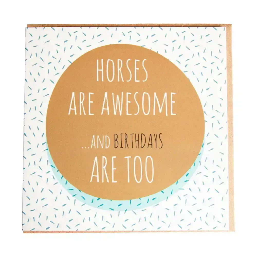 A gubblecote beautiful square greeting card with teal speckles and tan center from the whimsy range with original designs