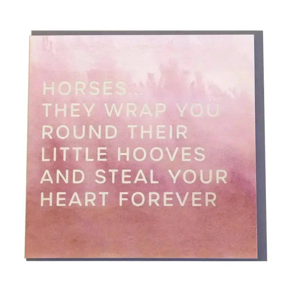 Gubblecote Foiled Greetings Card Little Hooves Horsey Greeting Cards