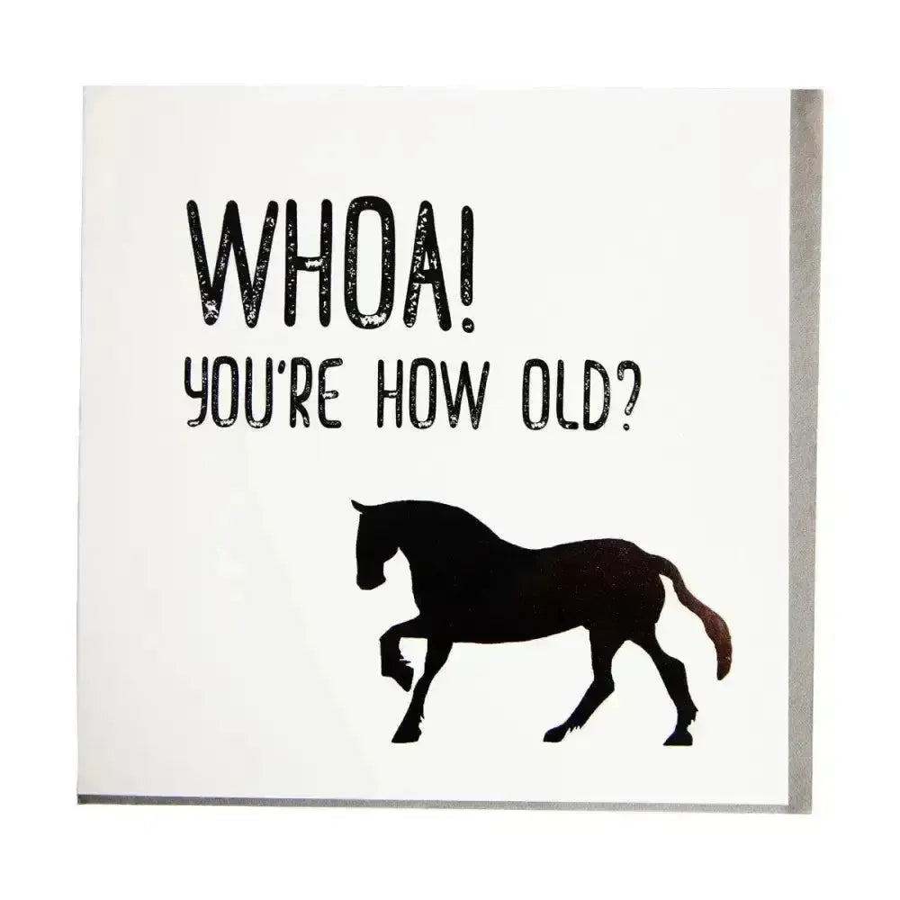 Gubblecote Foiled Greetings Card Whoa Horsey Greeting Cards