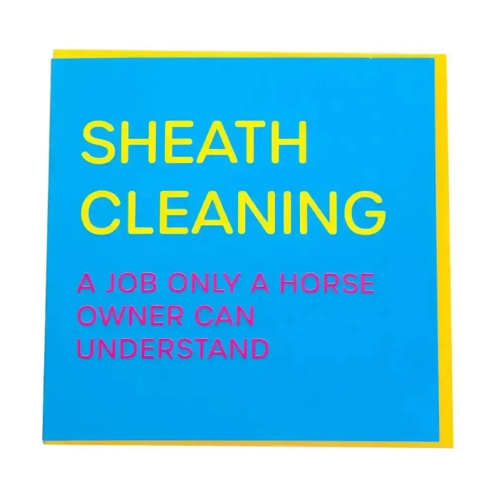 Gubblecote Humourous Greetings Card Sheath Cleaning Horsey Greeting Cards