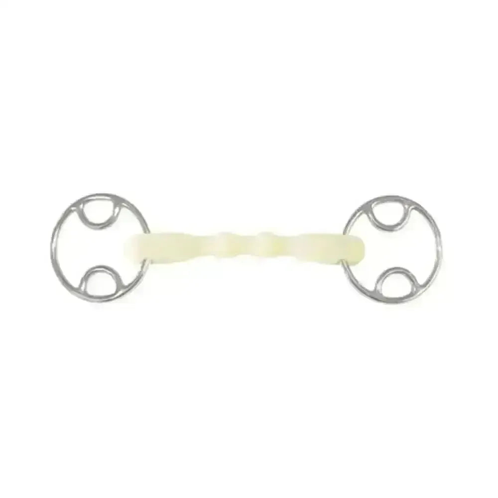 Happy Mouth Beval Bits Shaped Straight Bar 114 mm (4 1/2") Horse Bits