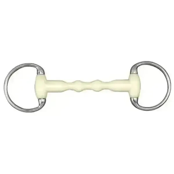 Happy Mouth Bits Shaped Straight Bar Mullen Mouth Eggbutt Dressage Bradoon Horse Bits 114 mm (4 1/2") Horse Bits