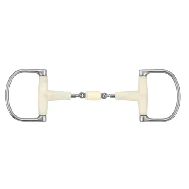 Happy Mouth D Ring Racing Bit With Roller 12.5 cm Horse Bits