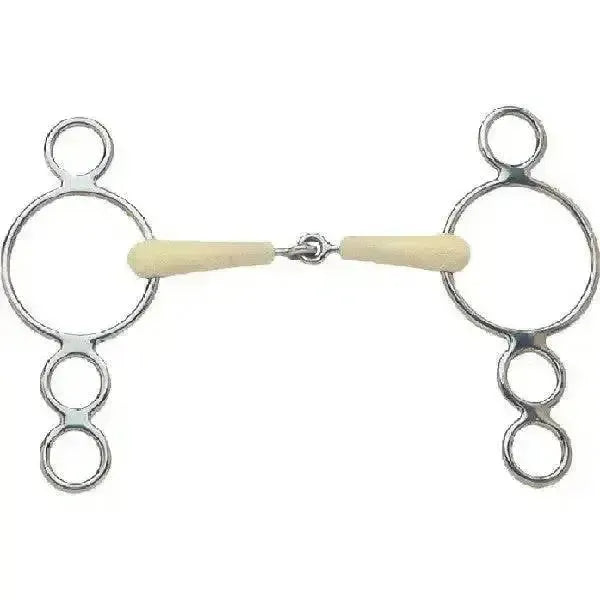 Happy Mouth Pessoa 3 Rings Dutch Gag Jointed Bits 127 mm (5") Horse Bits