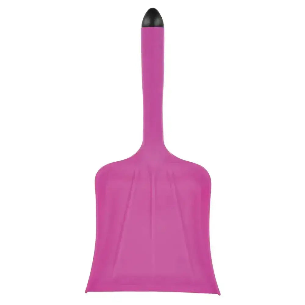A vibrant pink harold moore hand shovel with a black-tipped handle and reinforced flared blade for easy digging
