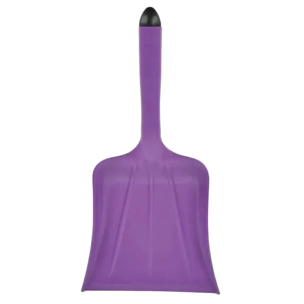 Purple harold moore hand shovel dustpan with reinforced flared blade and black tipped handle for easy use