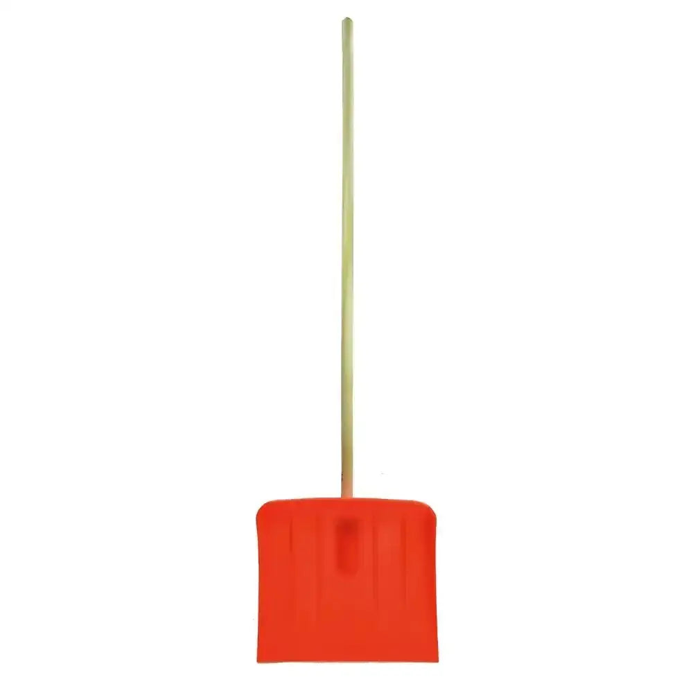 Bright orange harold moore shavings moore shavings shifter with extra wide blade and wooden pole handle
