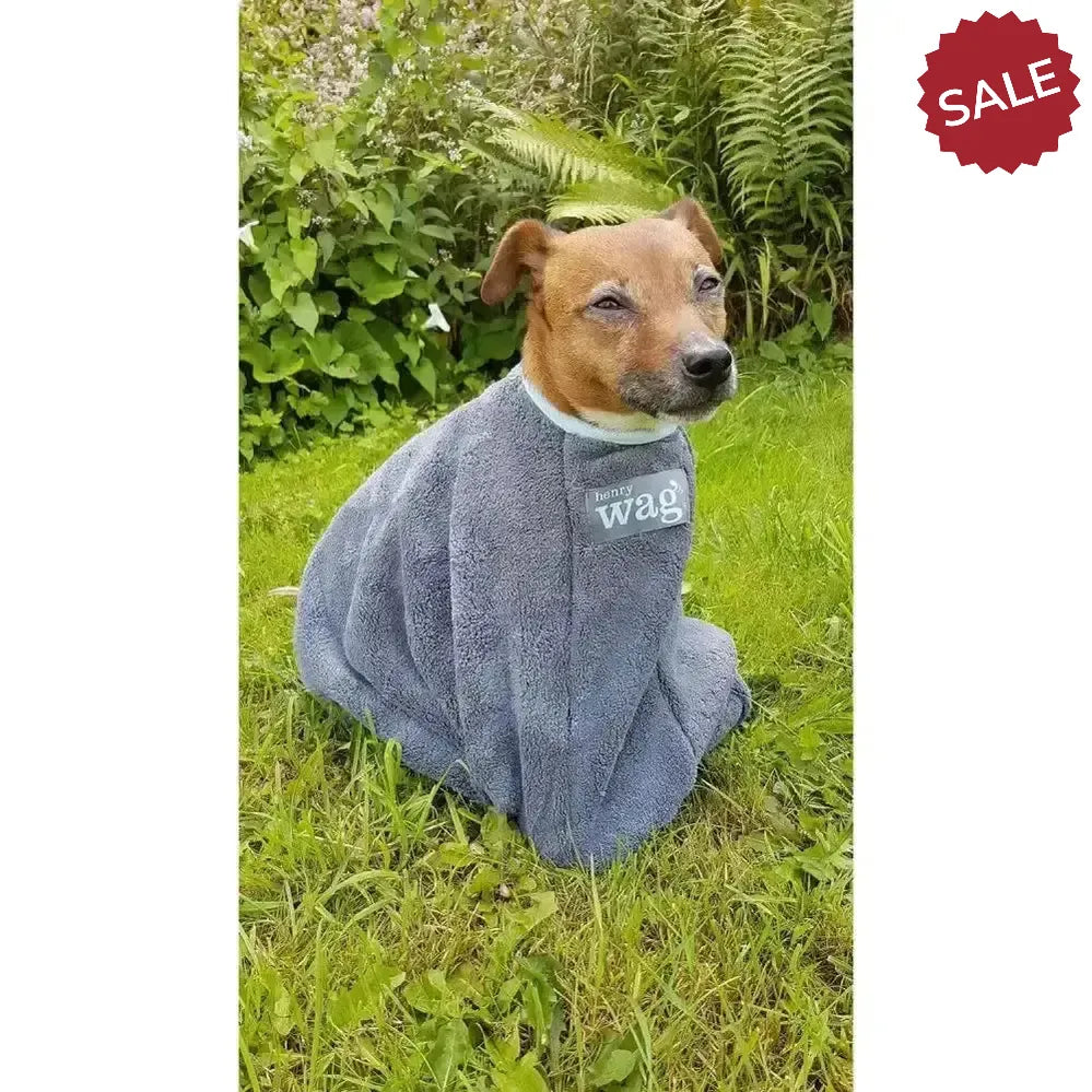 Henry Wag Drying Bag X Small Grey Dog Beds
