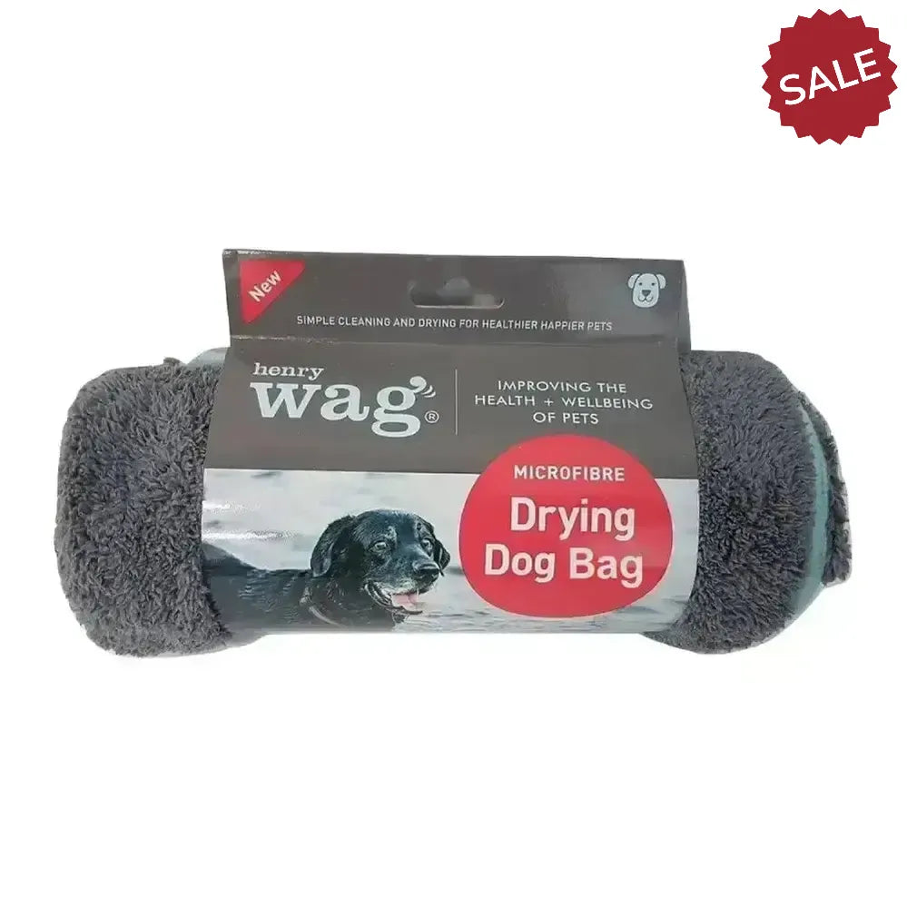 Henry Wag Drying Bag X Small Grey Dog Beds