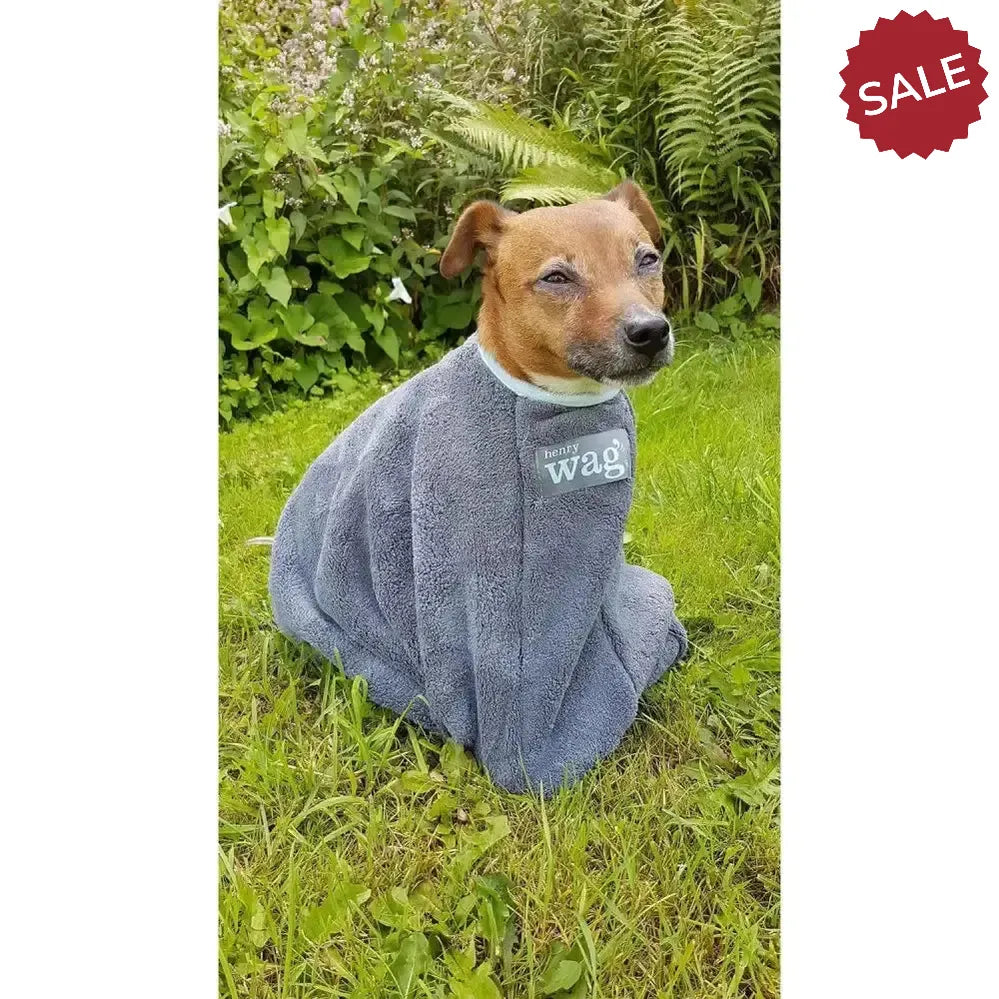 Henry Wag Drying Bag X Small Grey Dog Beds