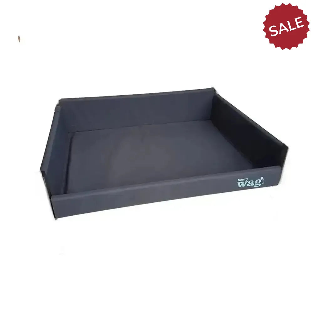 Henry Wag Elevated Dog Bed Replacement Cover Small Grey/Black Dog Beds
