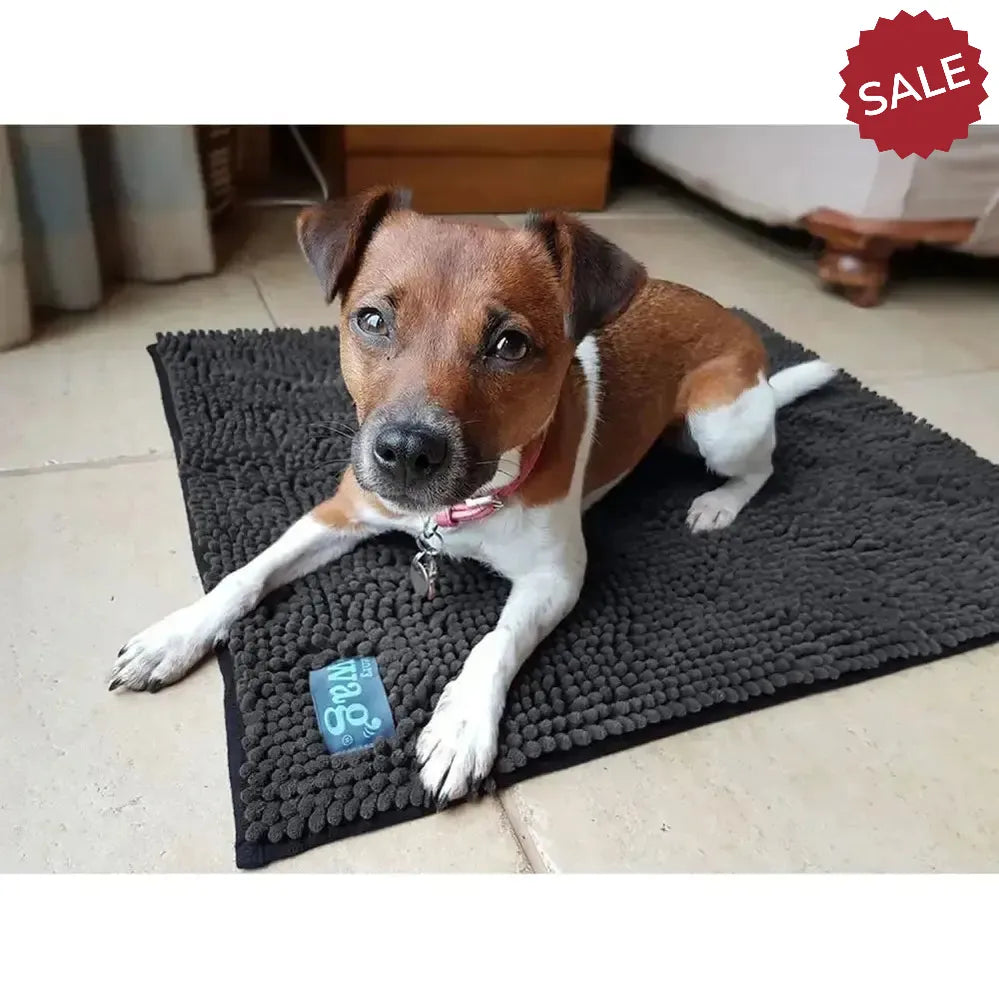 Henry Wag Microfibre Noodle Pet Mat Medium Grey/Blue Dog Beds