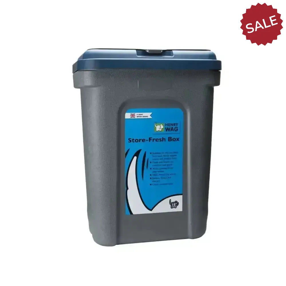 Henry Wag Store Fresh 15kg Blue/Grey Dog Food Storage