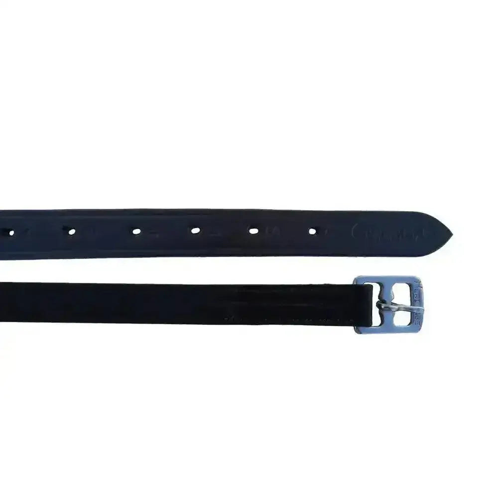 Heritage adult stirrup black leather belt with silver buckle made from finest english leather for adult stirrup leathers