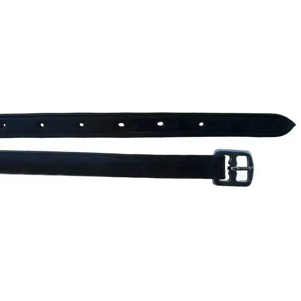 Heritage children’s stirrup black leather belt with matte metal buckle for secure fit in childrens stirrup leathers