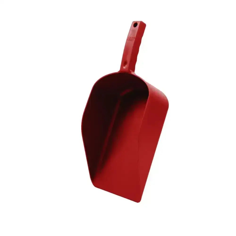 Red hillbrush seamless hand scoop 260mm with sturdy handle and smooth curved polypropylene scoop for easy use