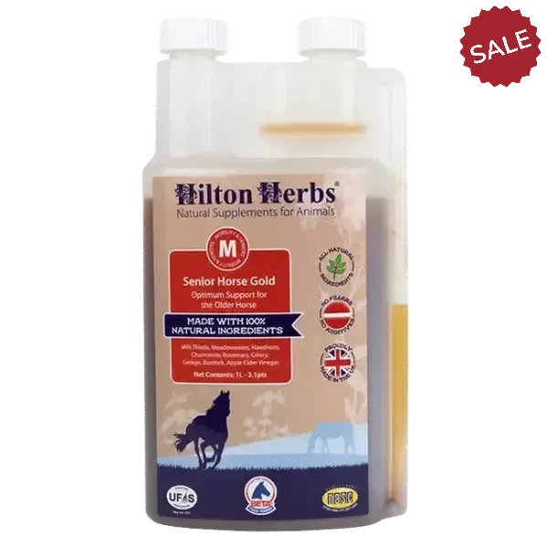 Hilton Herbs Senior Horse Gold 1 Litre Veteran Horse Supplements