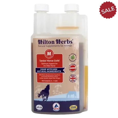 Hilton Herbs Senior Horse Gold 1 Litre Veteran Horse Supplements