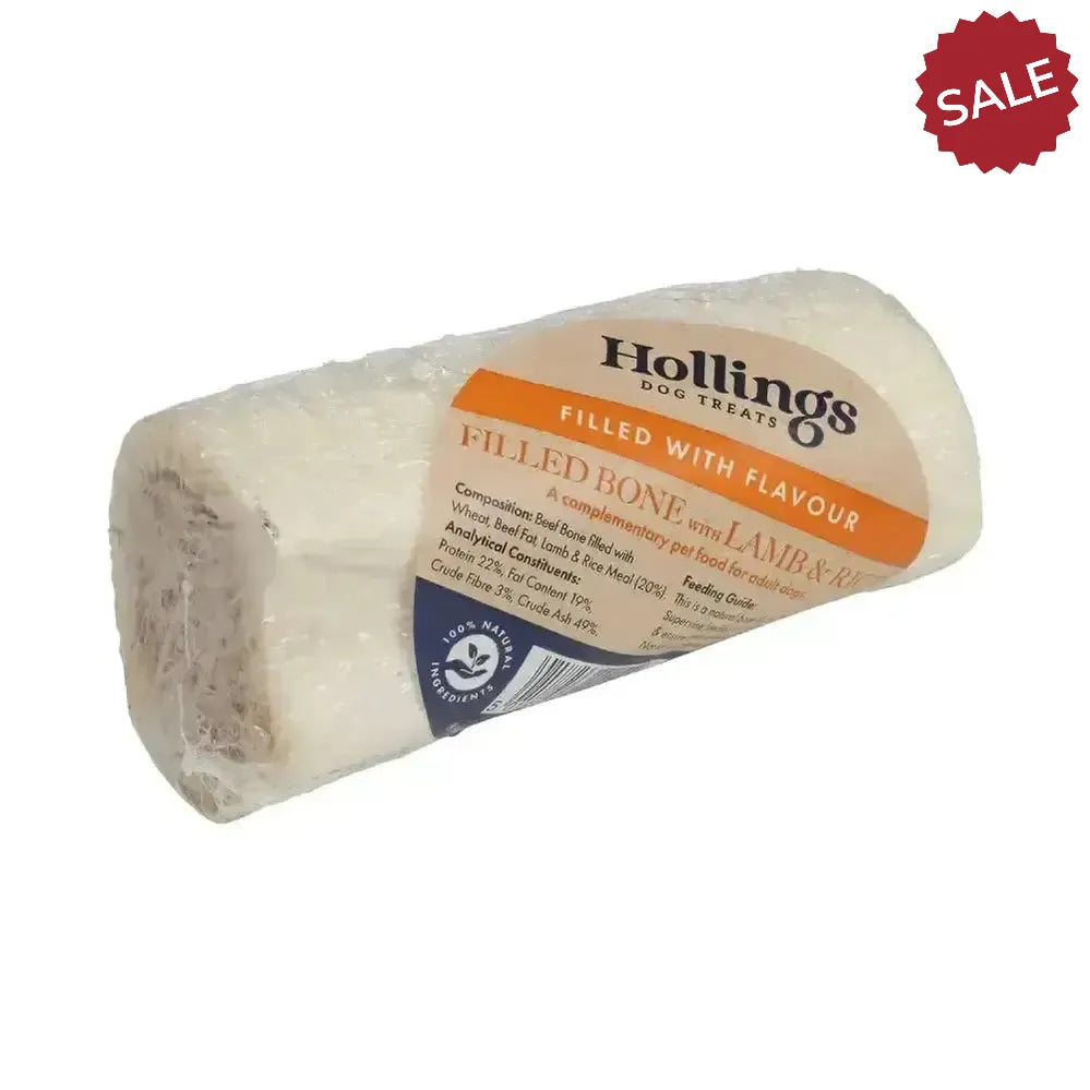 Hollings Filled Bone With Lamb & Rice 20 Pack Dog Treats
