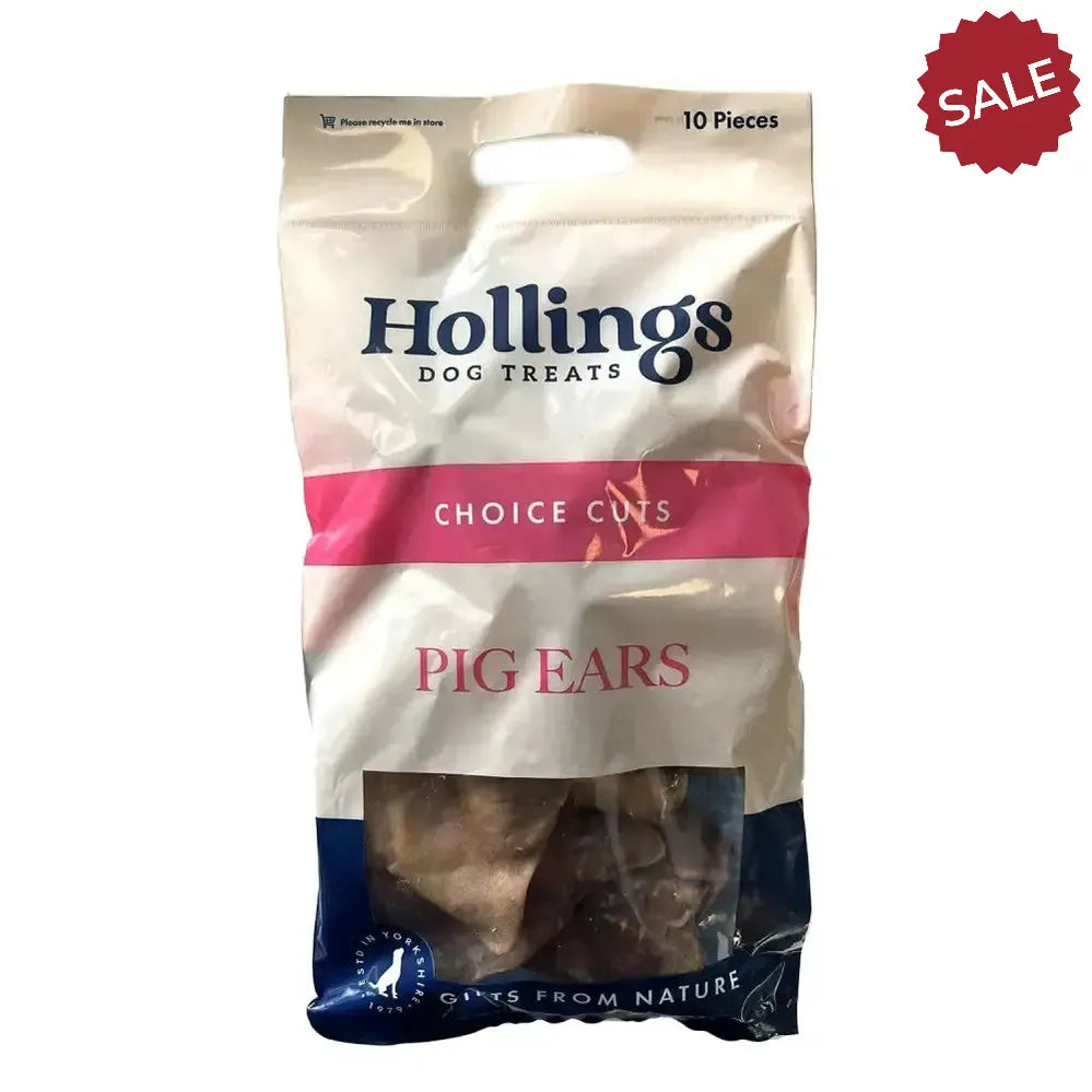 Hollings Pig Ears 5 X 10 Pack Dog Treats