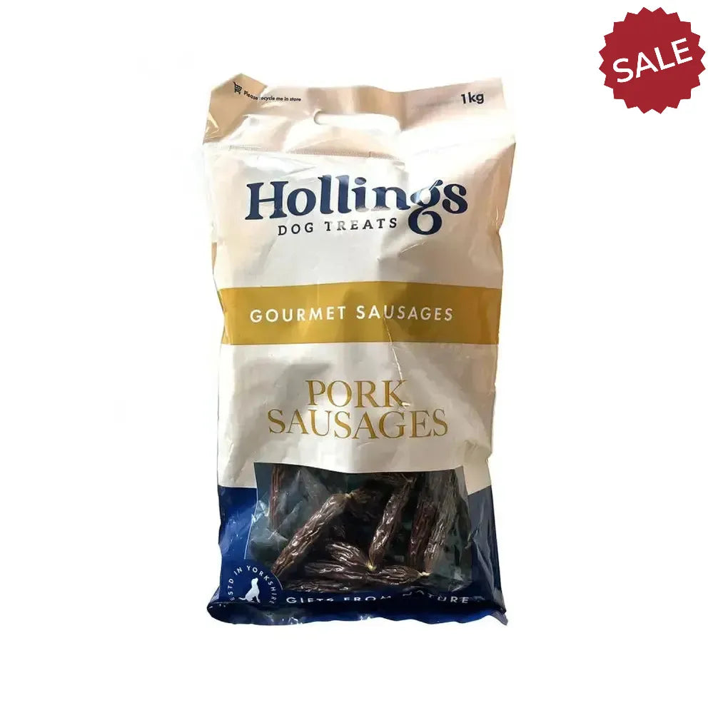 Hollings Pork Sausages 1kg X 5 Pack Dog Treats