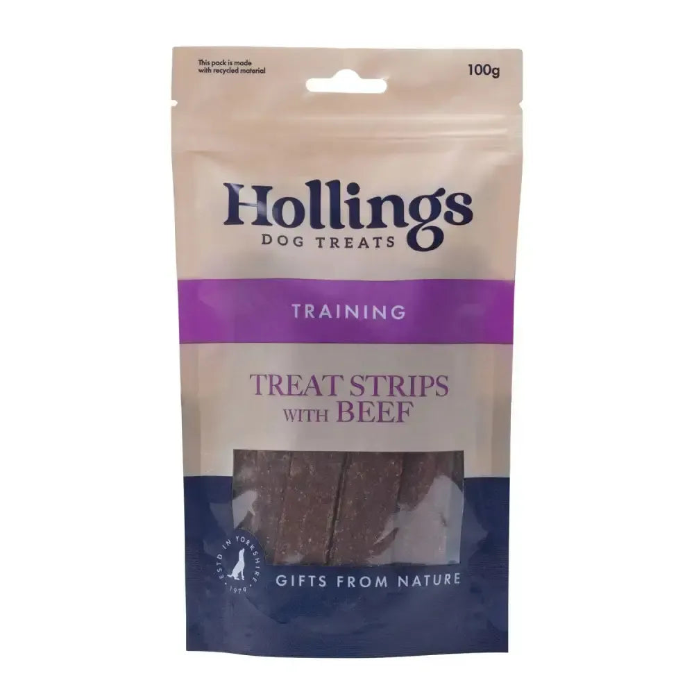 Hollings Treat Strips With Beef 100g x 12 Pack Dog Treats