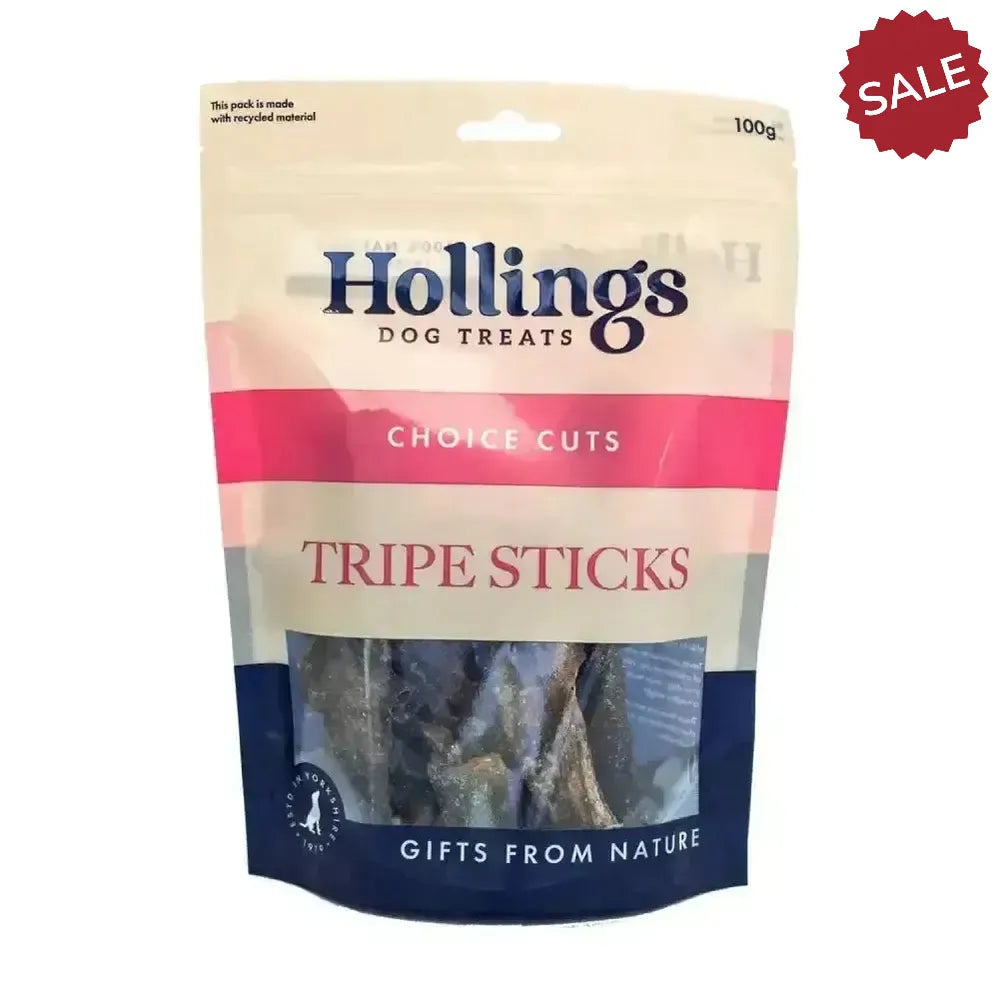 Hollings Tripe Sticks 100g X 10 Pack Dog Treats