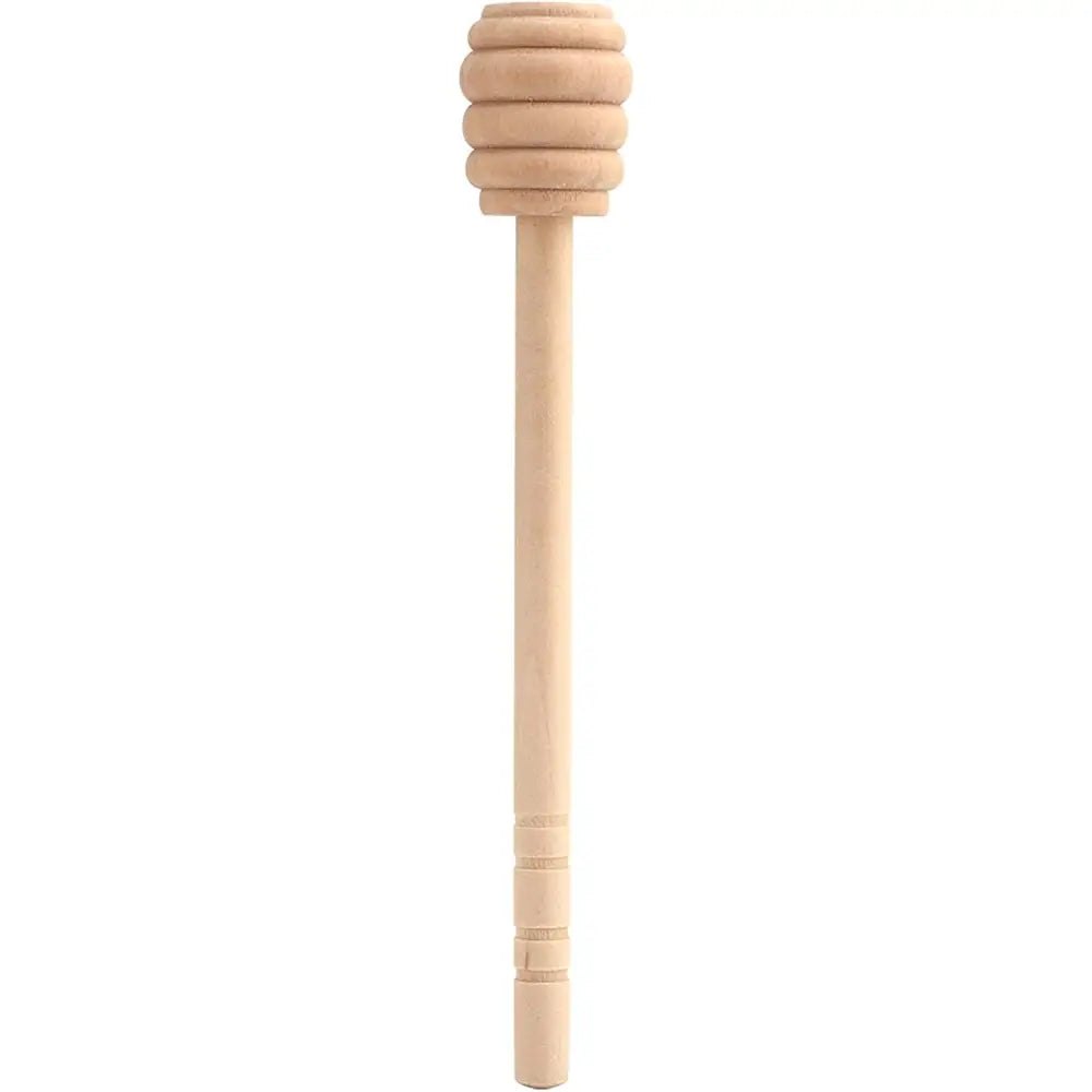 Natural wood honey spoon with rounded segmented head and smooth handle ideal for honey and equestrian use
