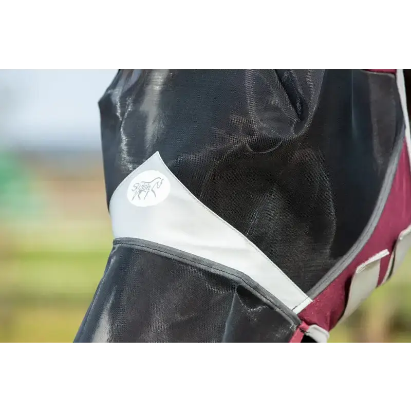Swish Horse Fly Mask With Nose - Burgundy XSmall (Small Pony) Fly Masks